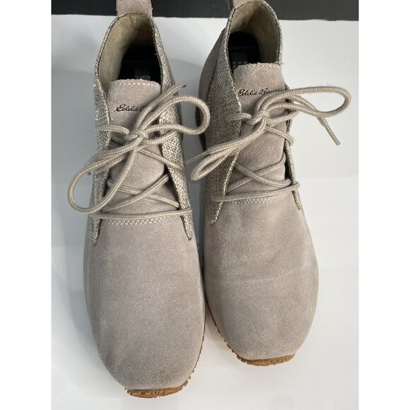 Eddie Bauer Light Gray Suede Transition Chukka Ankle Booties Boots Women’s 8.5 - Picture 5 of 16